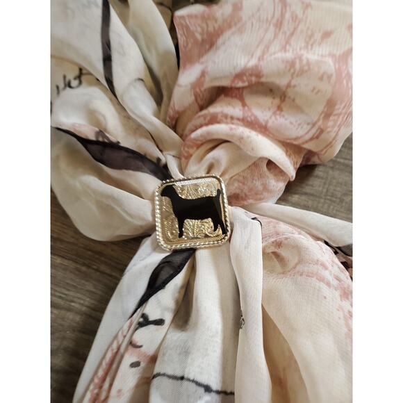 SLIDE Scarf Wild Rag Scarves Slide Western Cowgirl custom show goat ffa 4h gift - Picture 3 of 6